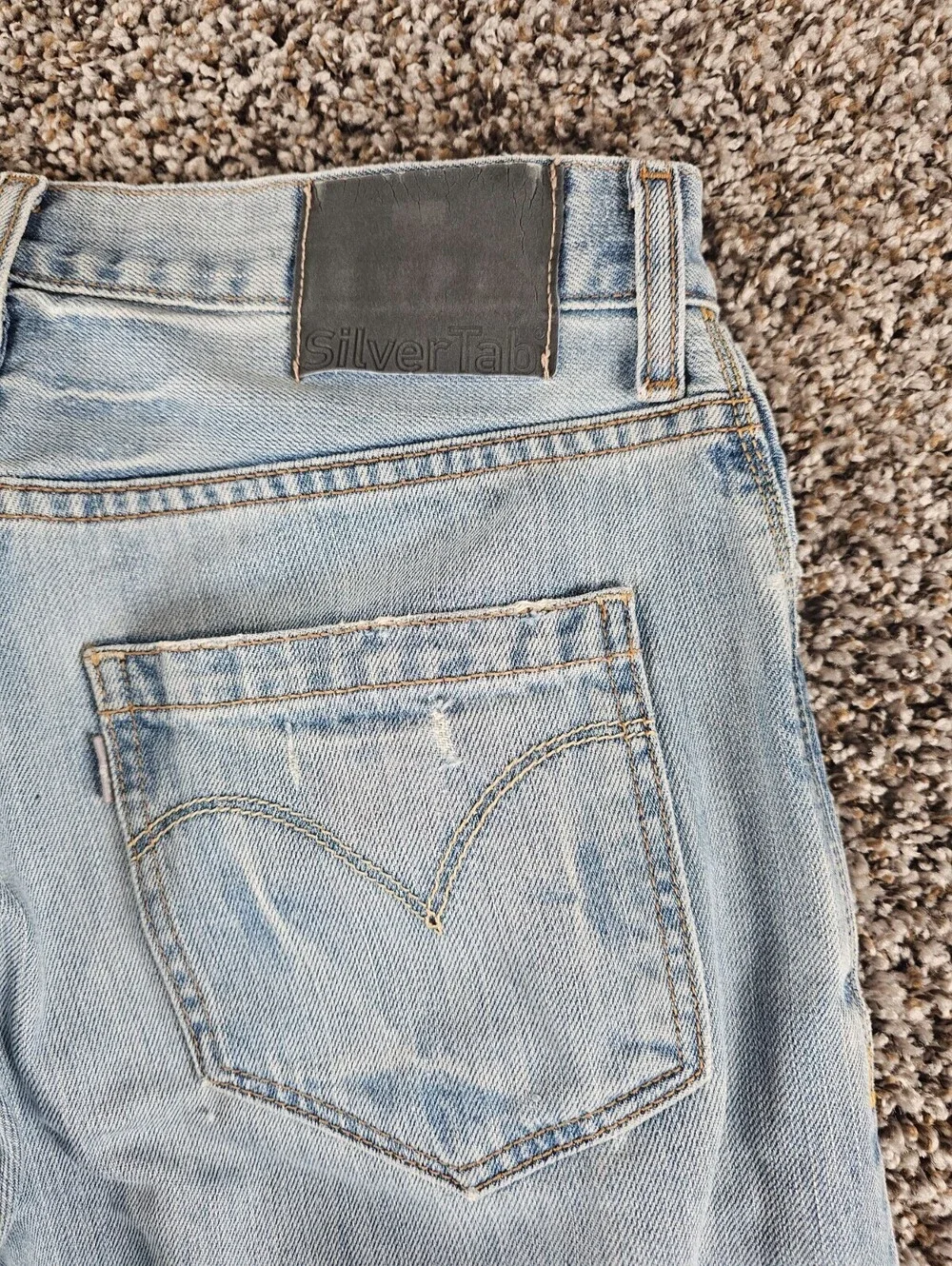 Levis Silvertab Baggy Jeans Men’s 30x32 Light Wash Loose Fit Y2K Skate Denim